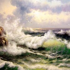 Схема вышивки «море штормит»