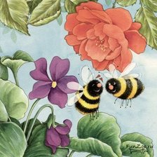 Схема вышивки «пчелки»