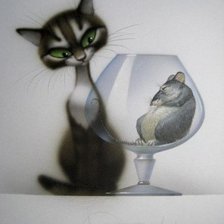 Схема вышивки «Любопытный»