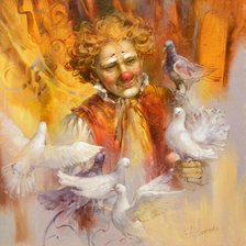 Схема вышивки «добрый клоун»