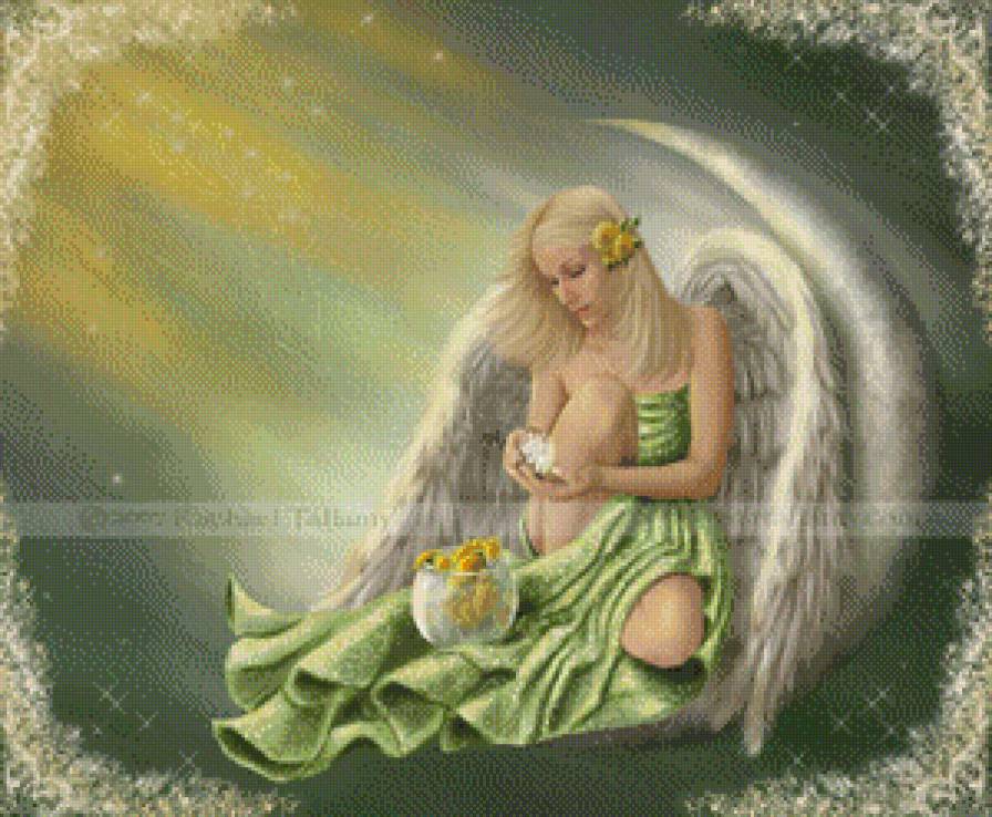 серия "ангелы" - ангел.цветы. - предпросмотр