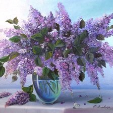 Схема вышивки «Сирень»