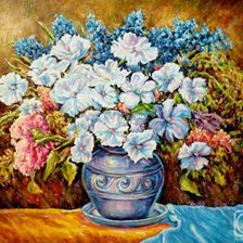 Схема вышивки «Букет в вазе.»