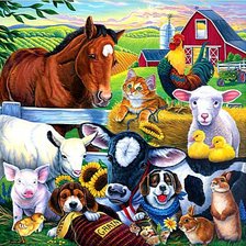 Схема вышивки «Друзья фермера»