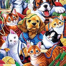 Схема вышивки «Зверьё моё»