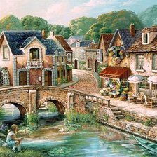 Схема вышивки «пейзаж»