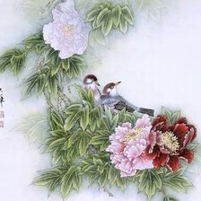 Схема вышивки «И снова птички....»