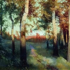 Схема вышивки «Лес»