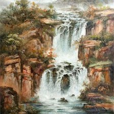 Схема вышивки «водопад»