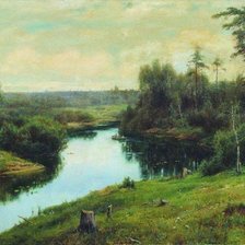 Схема вышивки «лесная река»