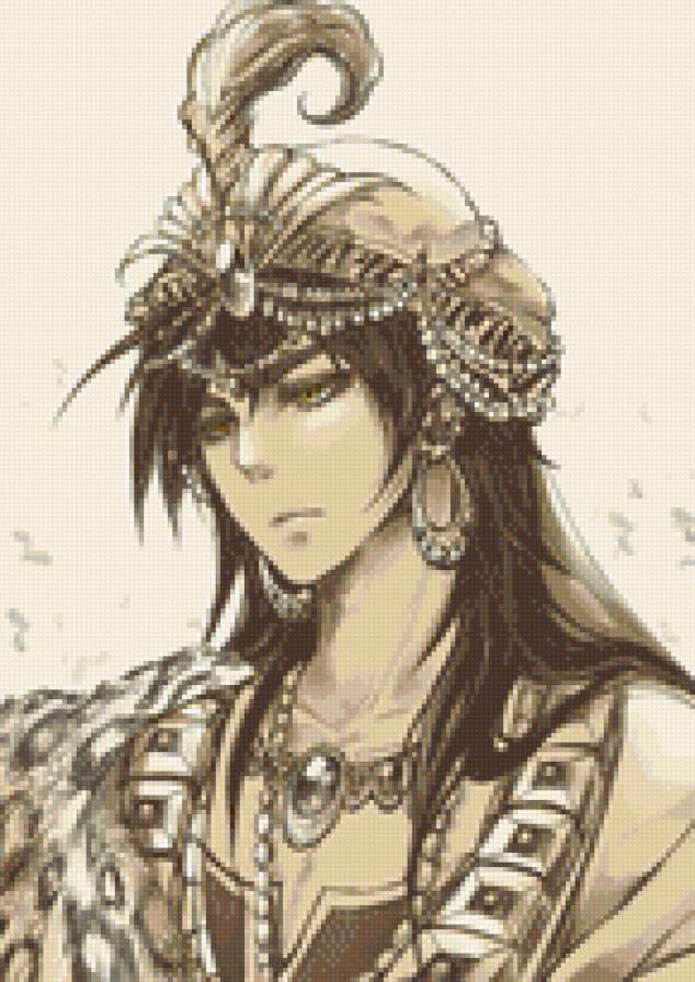 восточный принц - мужчина, аниме, портрет - предпросмотр