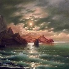 Схема вышивки «ночное море»