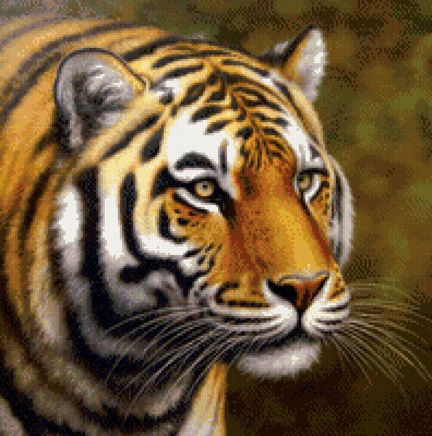 тигр - картины художников - предпросмотр