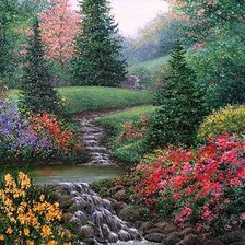 Схема вышивки «Ручек в парке»