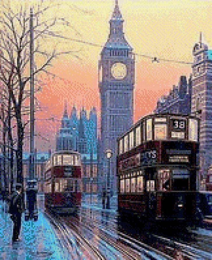 лондон - город вечер лондон - предпросмотр