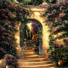 Схема вышивки «Цветущий сад»