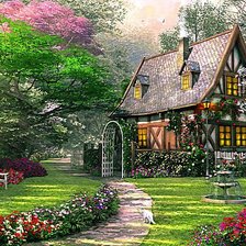 Схема вышивки «Домик)»