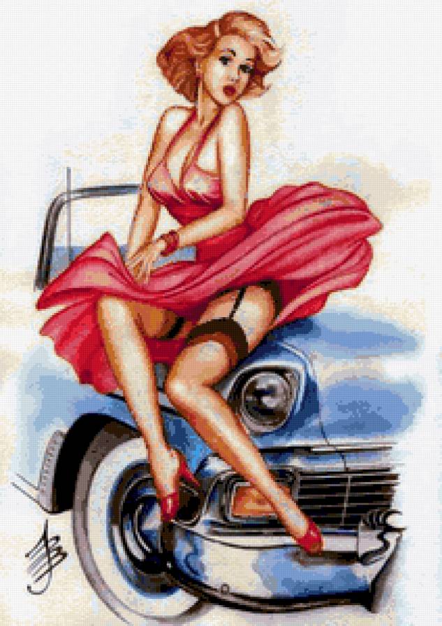 ретро прелестница - ретро, девушка - предпросмотр