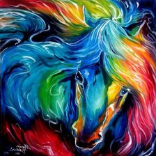 Схема вышивки «Радужный конь»