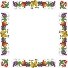 Схема вышивки «фрукты на скатерте»