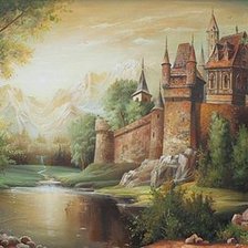 Схема вышивки «замок»