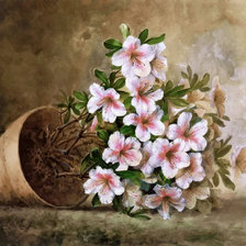 Схема вышивки «Цветы в горшке»