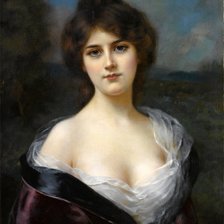 Схема вышивки «Портрет дамы»