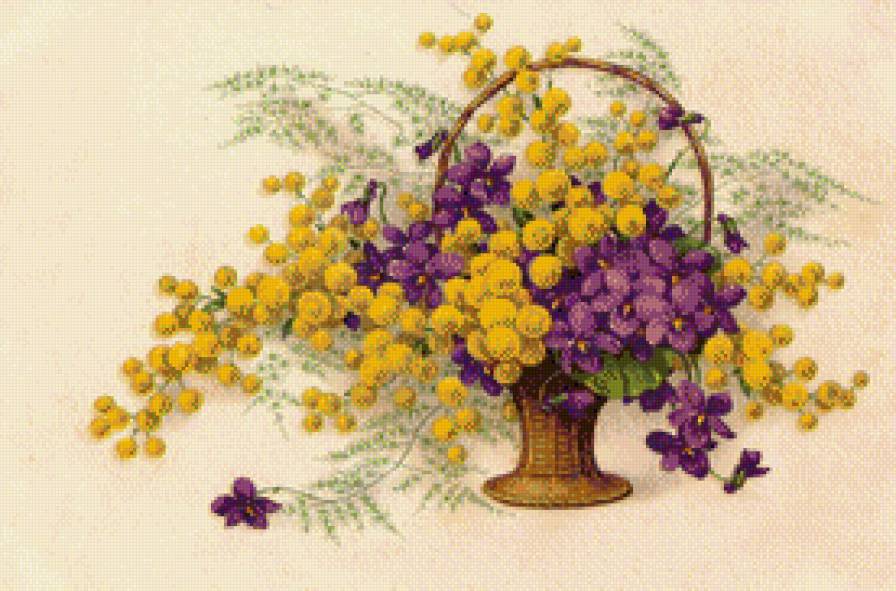 Мимозы и фиалки - предпросмотр