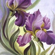 Схема вышивки «ирисы»