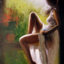 Схема вышивки «Девушка»