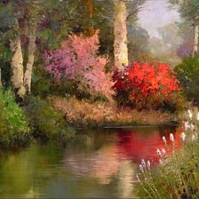 Схема вышивки «летний парк»