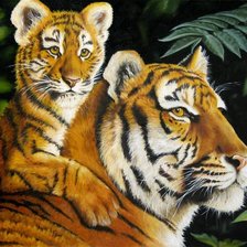 Схема вышивки «мать и дитя»