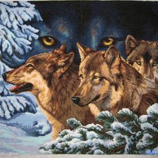 Схема вышивки «вовки»