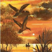 Схема вышивки «утки вечером»