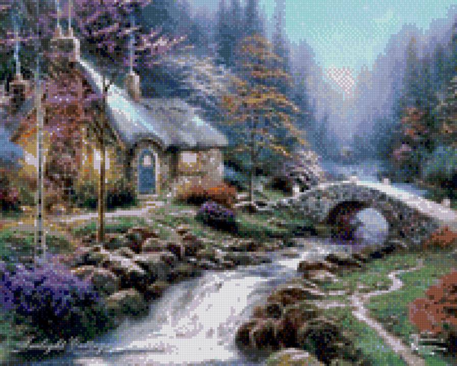 мост через реку - мост - предпросмотр