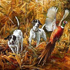 Схема вышивки «охота»