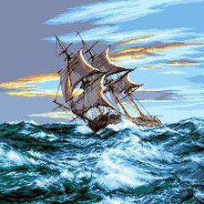 Схема вышивки «парусник 2»