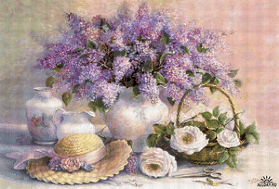 натюрморт - сирень, цветы, натюрморт - предпросмотр