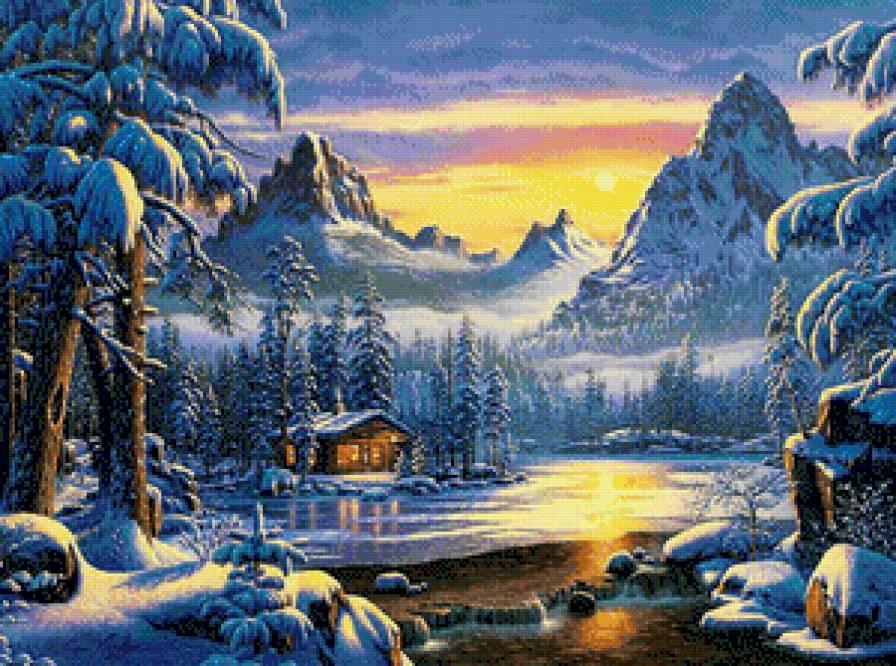 №609015 - пейзаж, зима - предпросмотр