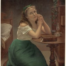 Схема вышивки «Девушка с книгой»