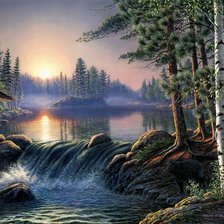 Схема вышивки «пейзаж»