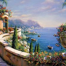 Схема вышивки «набережная»