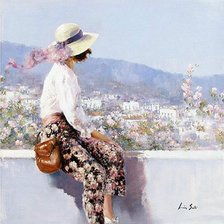 Схема вышивки «Девушка»