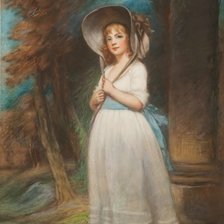 Схема вышивки «Девочка в шляпе»