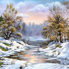 Схема вышивки «Пейзаж»