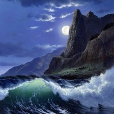 Схема вышивки «ночной прибой»