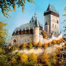 Схема вышивки «старинные замок»