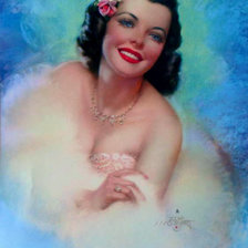 Схема вышивки «Портрет девушки»