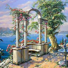 Схема вышивки «вид на море»