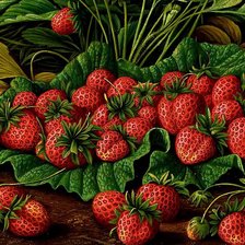 Схема вышивки «Спелая клубника»